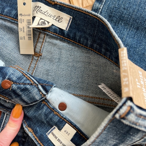 MADEWELL High Rise Skinny Jeans NWT - Picture 5 of 5